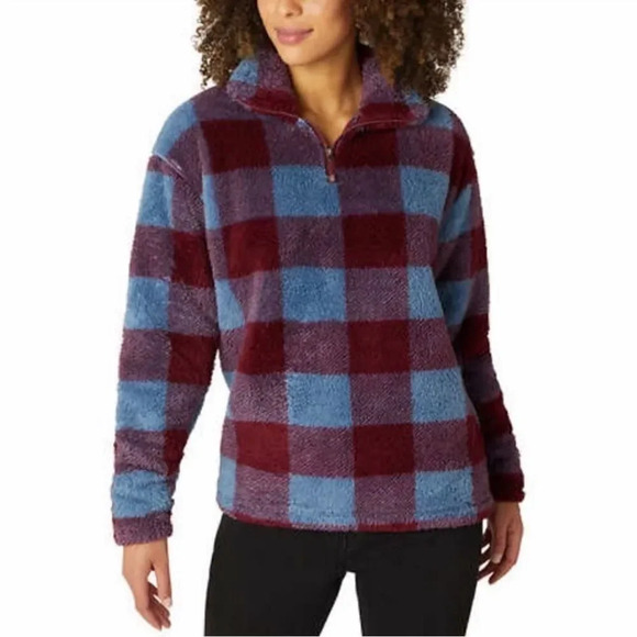 Eddie Bauer Womens Plush Quarter Zip Pullover - Picture 2 of 7